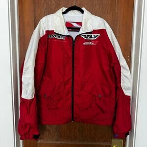 RARE Fly Racing ABA District Top‎ Ten '06 BMX Bicycle Jacket Adult XL Red White